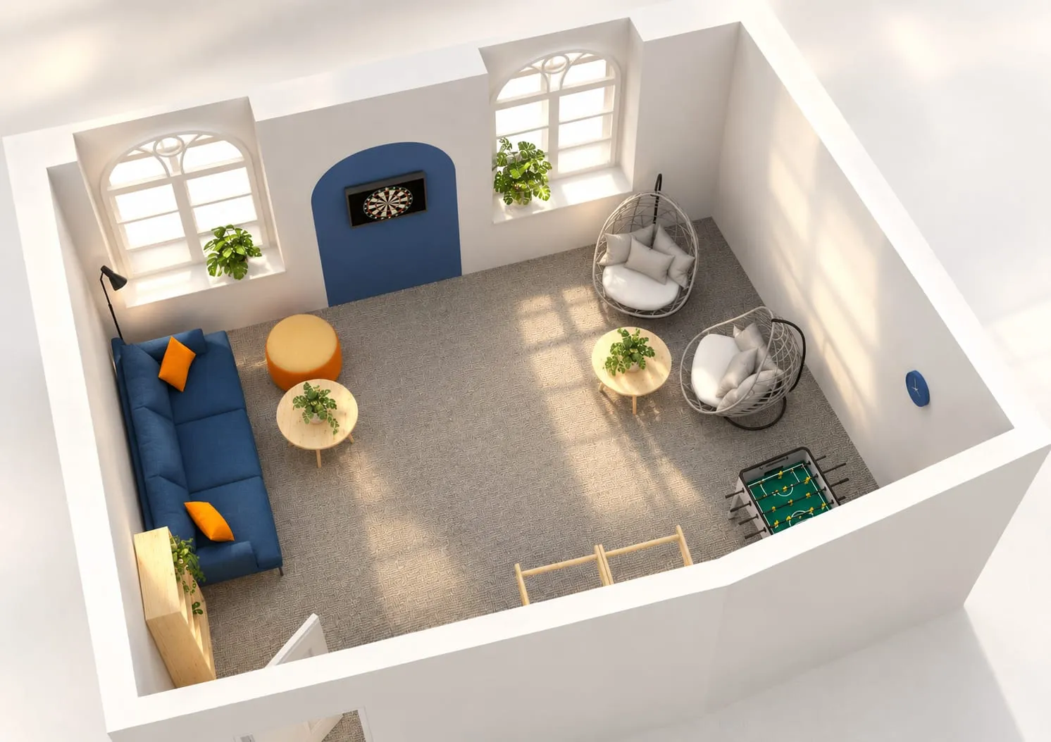 Relaxační místnost pro STRÖER Labs – detail